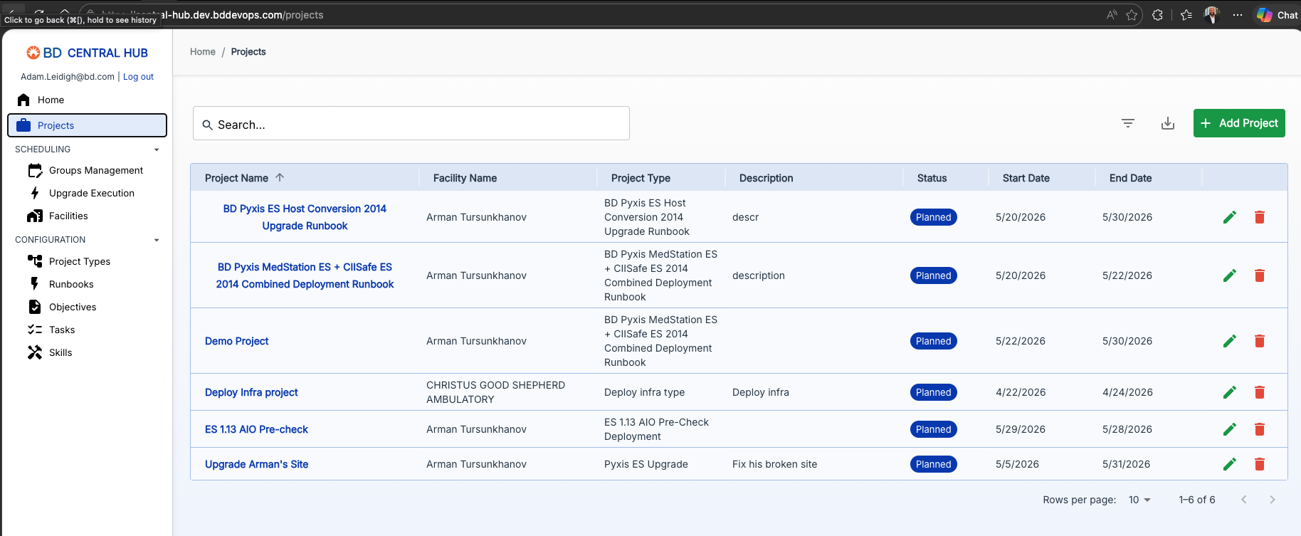 Central Hub interface reference 2